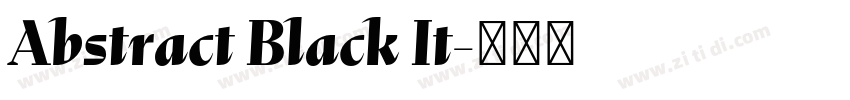 Abstract Black It字体转换 Abstract Black It字体转换